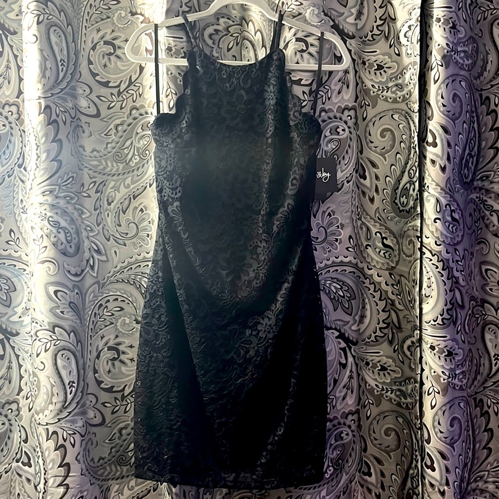 By & By lace black dress
